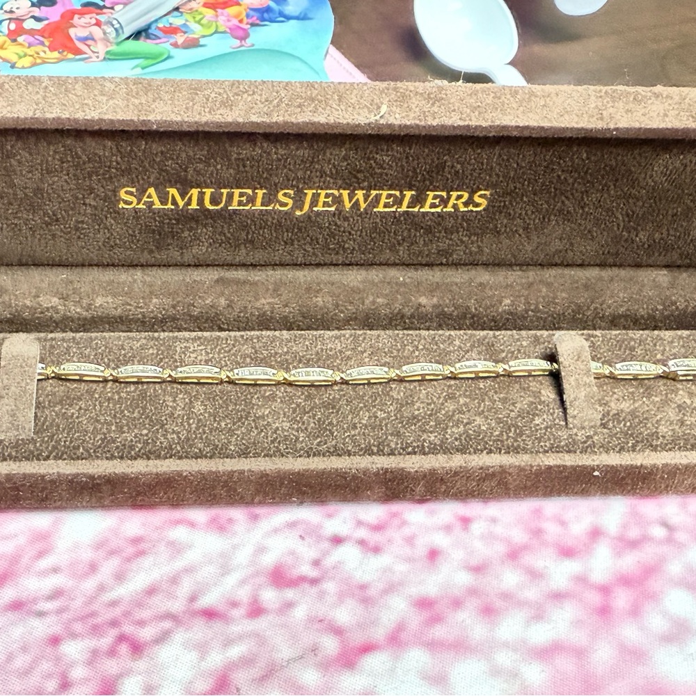 10Caret Gold Diamond Tennis Elegant Bracelet